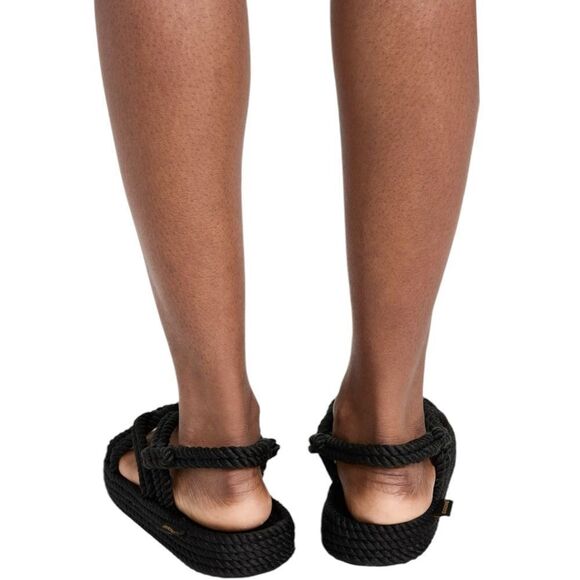BOHONOMAD NIB Bodrum Platform Rope Sandal in Black Size 40 - Picture 6 of 8